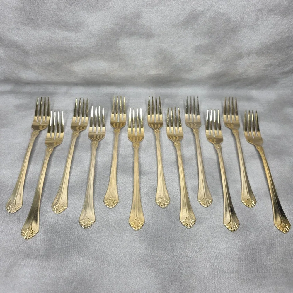 (X12) International Silver INS398 Gold Electroplate 7.75